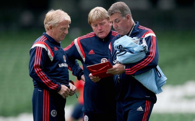 Gordon Strachan with Stuart McCall and Mark McGhee