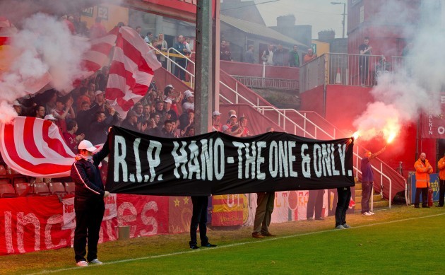 St. Patrick's Athletic fans before the game
