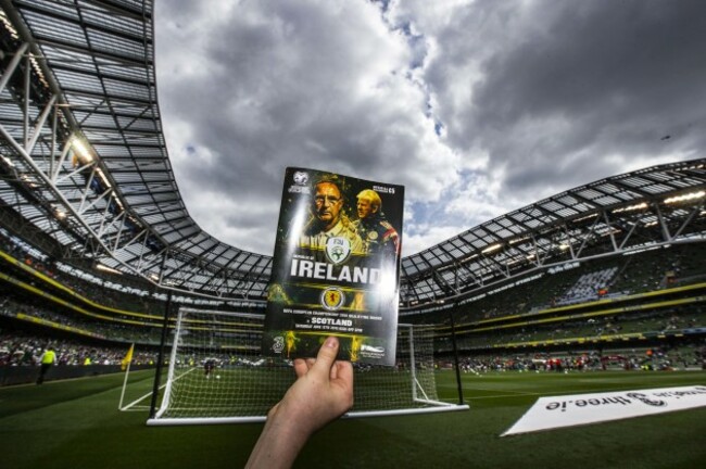General view of the match programme