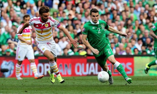 Seamus Coleman and James Morrison