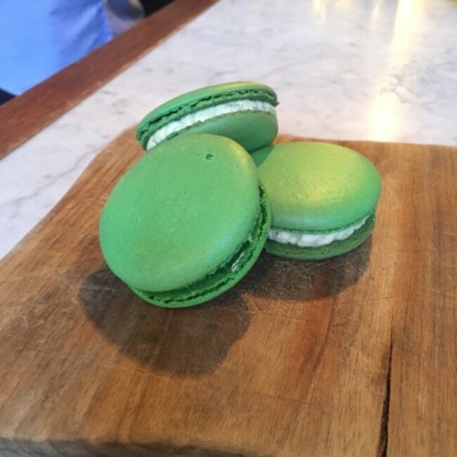 Happy World Gin Day! The best day of the year. Gin and Tonic Macaron! Fresh cucumber, lime and lemon filling with a Bombay Sapphire Gin gel. Only at @proofbaradelaide tonight, delicious! #macaron #macarons #macaroons #macaroon #foodie #adelaide #proofbar #pastry #gin #worldginday #yum #food #sugarman