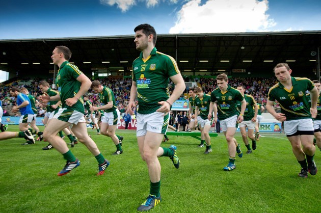 The Meath team take to the field