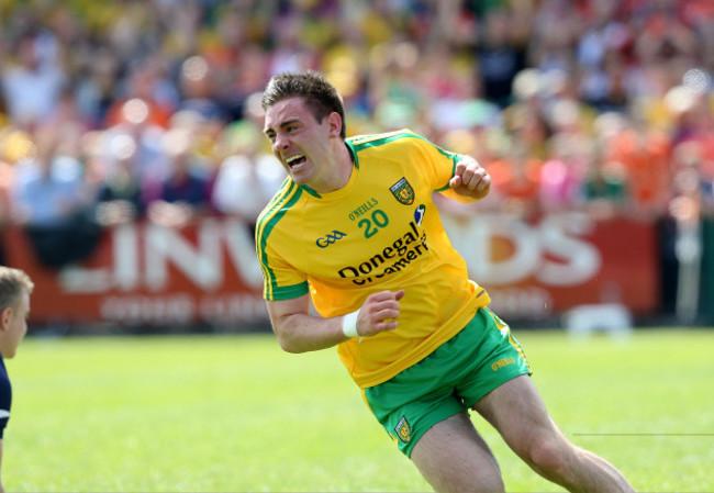 Martin O'Reilly celebrates scoring a goal