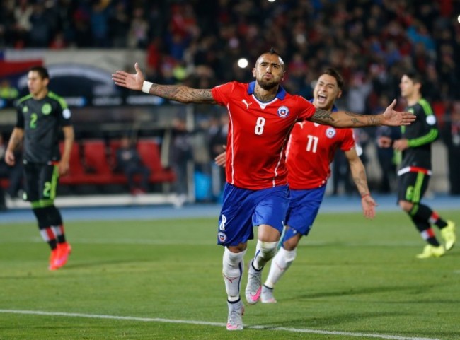 Chile Soccer Copa America Chile Mexico