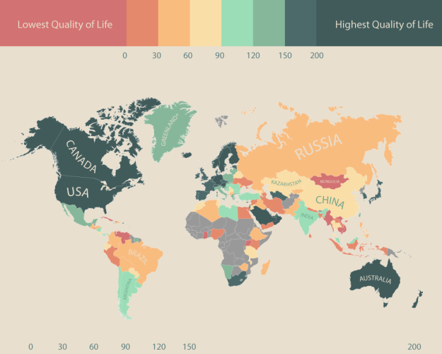 The Quality Of Life All Over The World In One Neat Map · TheJournal.ie