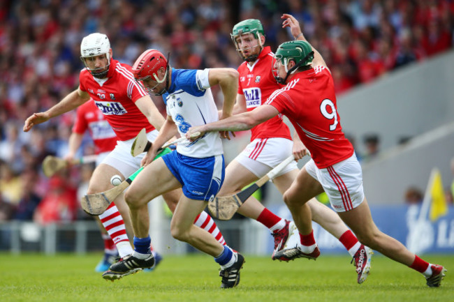 Tadhg de Burca under pressure Pa Cronin, Cormac Murphy and Aidan Walsh