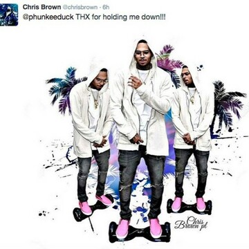 @phunkeeduck THX for holding me down!!! Thanks @chrisbrownofficial for the post and continuing to #getphunkee !! #phunkeeduck #breezy #repost