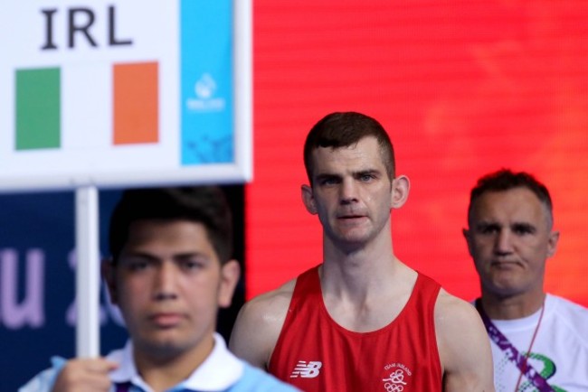 Adam Nolan makes his way to the ring