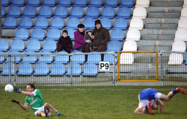 A small attendance watching the match