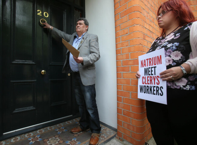 Clerys protest. Pictured Gerry Markey w