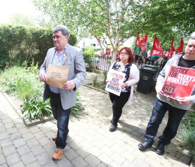 Clerys protest. Pictured Gerry Markey w