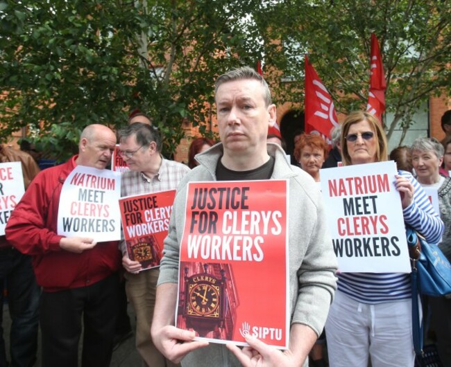 Clerys protest. Pictured Alan O'Brien w