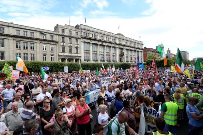 Water Protest. Pictured protesters out