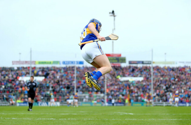 Jason Forde celebrates scoring a goal