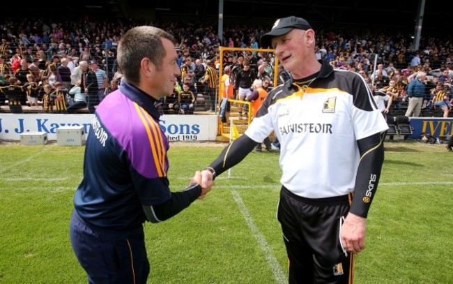 Liam Dunne and Brian Cody at the end of the game