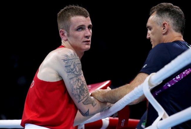 Dean Walsh awaits the result of his bout