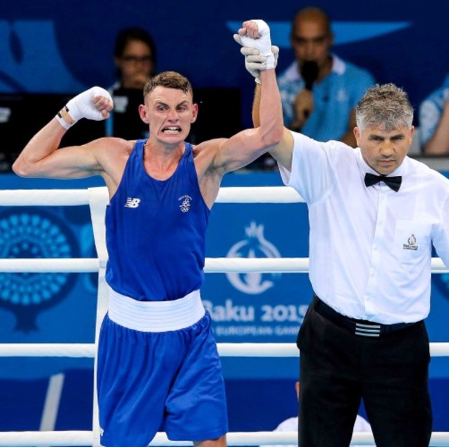 Sean McComb is declared the winner against Yasin Yilmaz