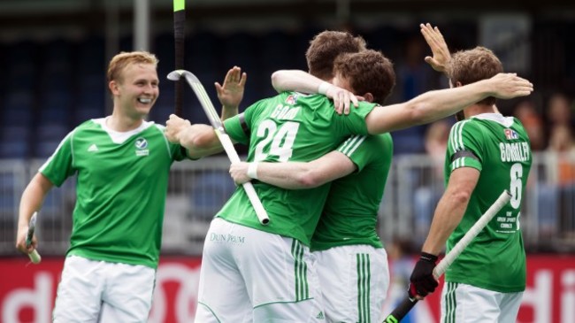 John Jackson is congratulated after scoring the equalising goal