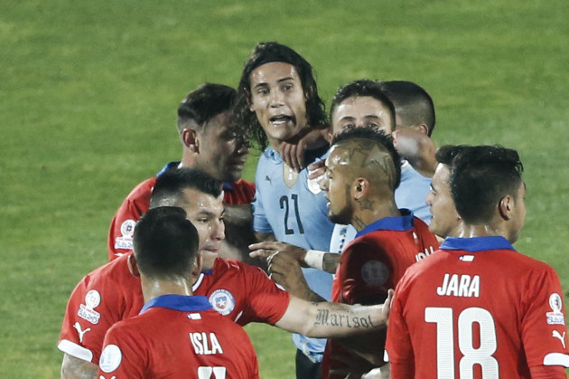 Chile Soccer Copa America Chile Uruguay