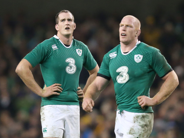 Devin Toner with Paul O'Connell