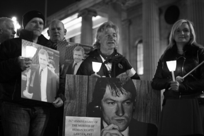 Vigil for murdered human rights lawyer Pat Finucane