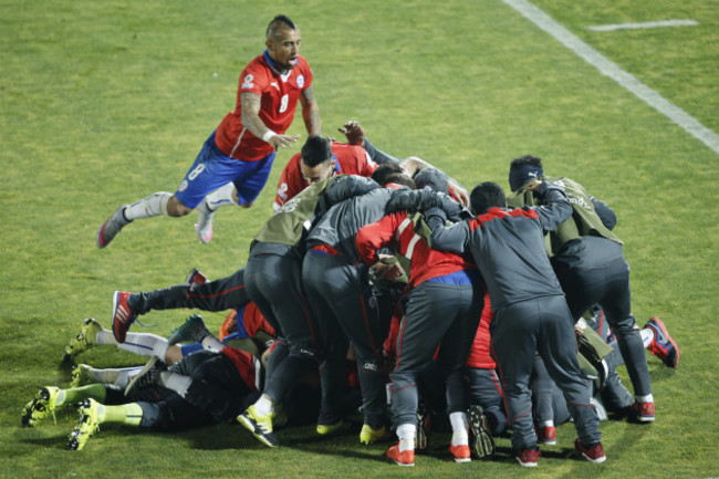 Chile Soccer Copa America Chile Uruguay