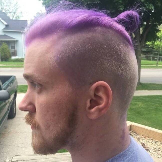 My brother let me make his locks Lavender and Violet