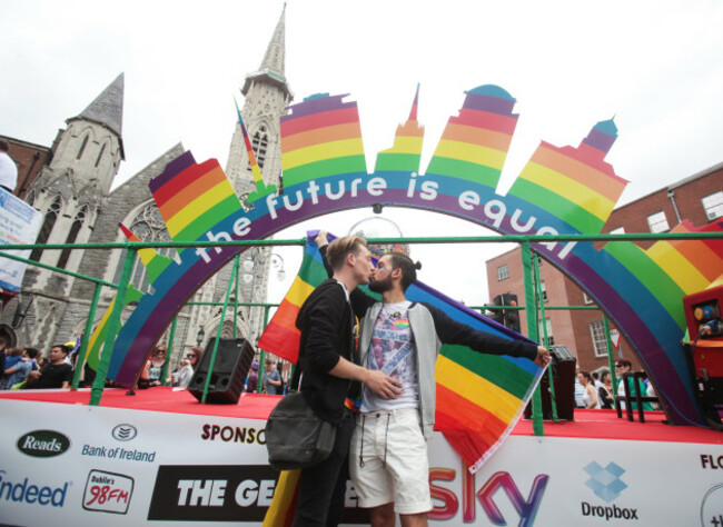 Gay Pride Parade. Pictured (LtoR) Dani