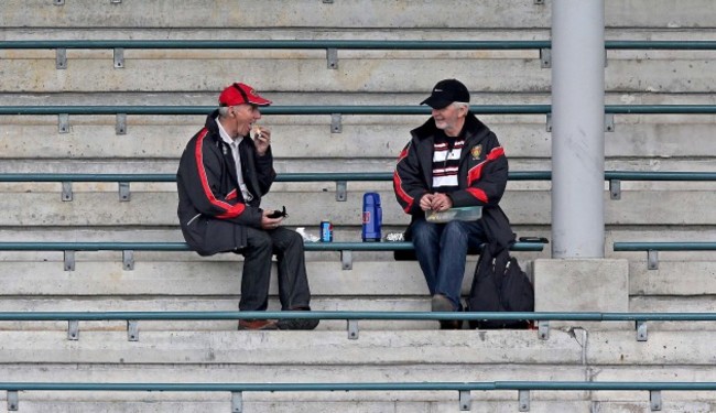 Down supporters take a break before the game begins