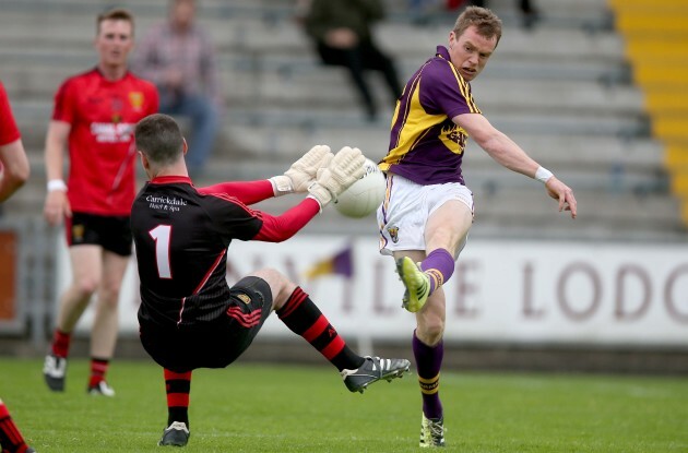 Stephan Kane saves from Kevin O'Grady