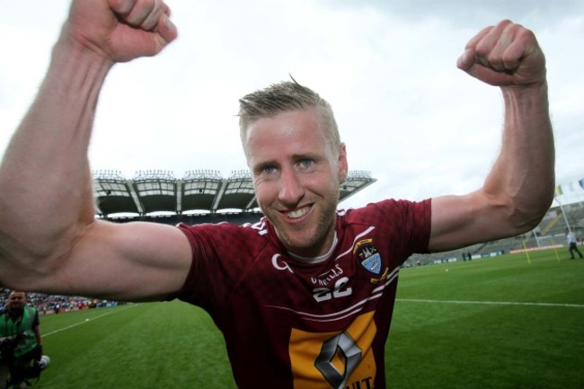 Denis Glennon celebrates at the end of the game