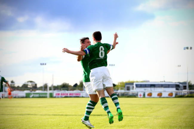 David Cassidy celebrates scoring