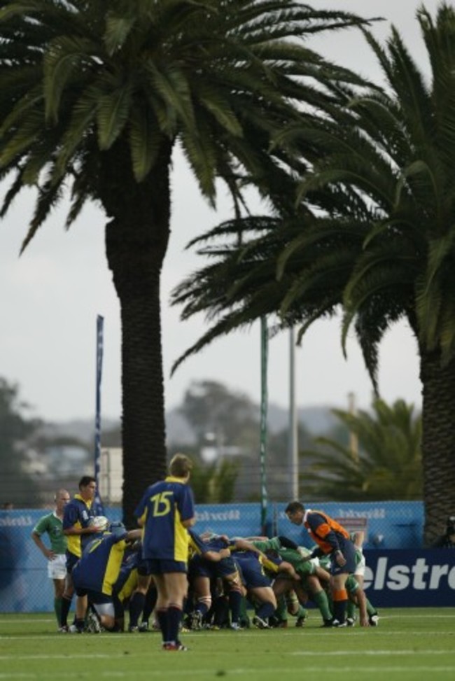 General view of action at the Central Coast Stadium