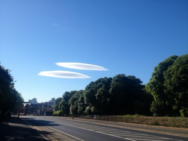 These really unusual clouds have been appearing over Dublin today