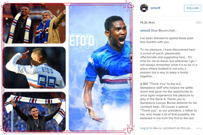 Eto'o Samp