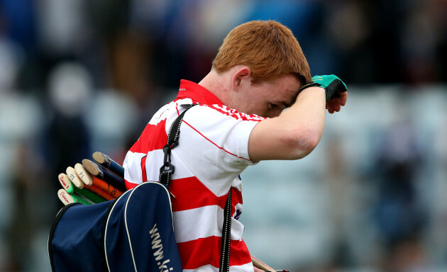 Patrick Collins dejected after the game