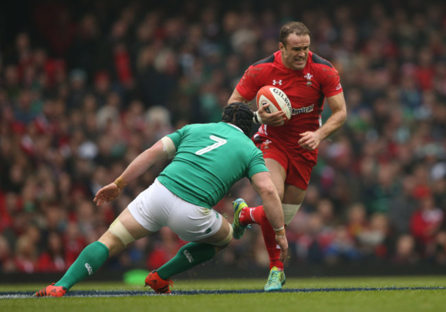 Wales Jamie Roberts is tackled by IrelandÕs Sean O'Brien