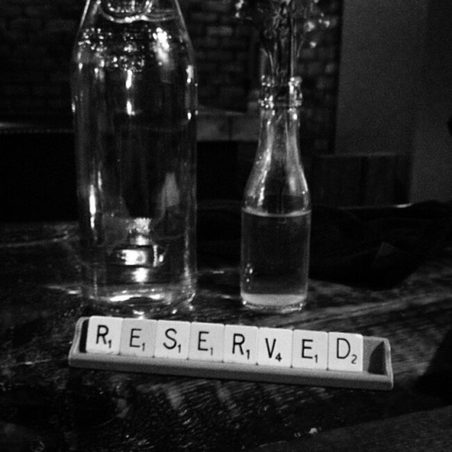 Have some decorum please for heaven's sake #reserved #mulligansgrocer #scrabble #dublin7 #stoneybatter #monochrome