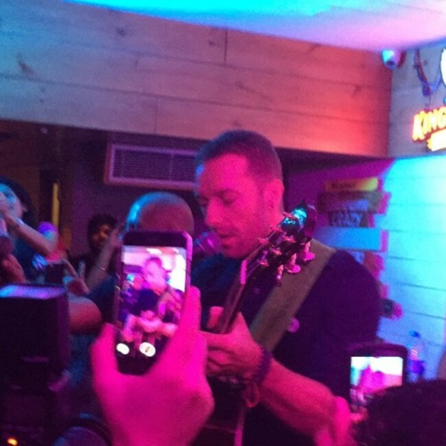 Yup. THAT Chris Martin. Yup, that Delhi.