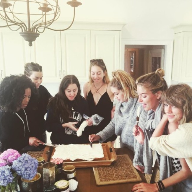 Taylor Swift on Instagram: Making our flag cake this morning because we're Barefoot Contessa fangirls. 2nd year in a row making @inagarten's famous recipe! @marhunt...