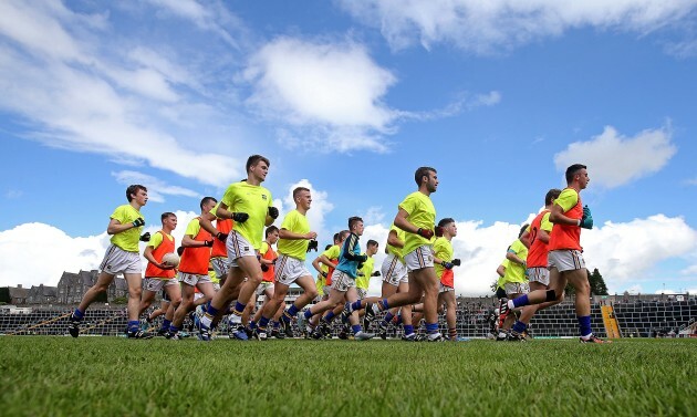 The Tipperary minors make their way in from the warm up