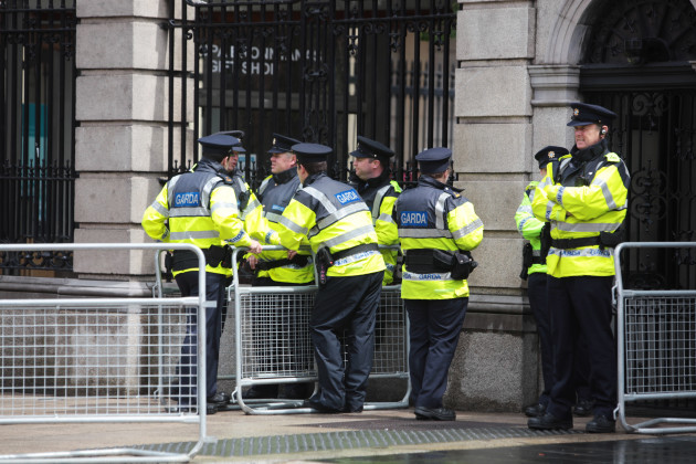 7/7/2015 Garda - Leinster House. Pictured is a hea