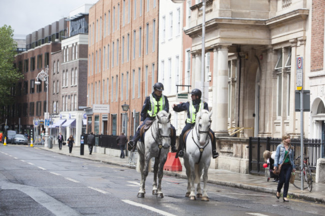 7/7/2015 Garda - Leinster House. Pictured is a hea