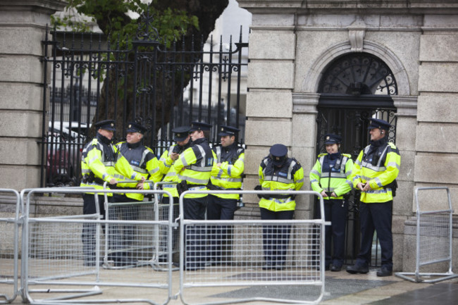 7/7/2015 Garda - Leinster House. Pictured is a hea