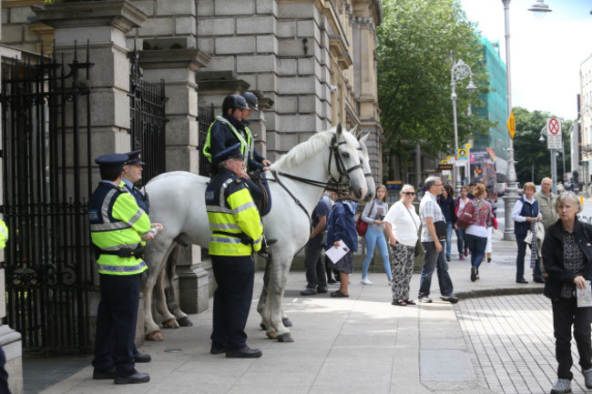 7/7/2015 Garda - Leinster House. Pictured a heavy