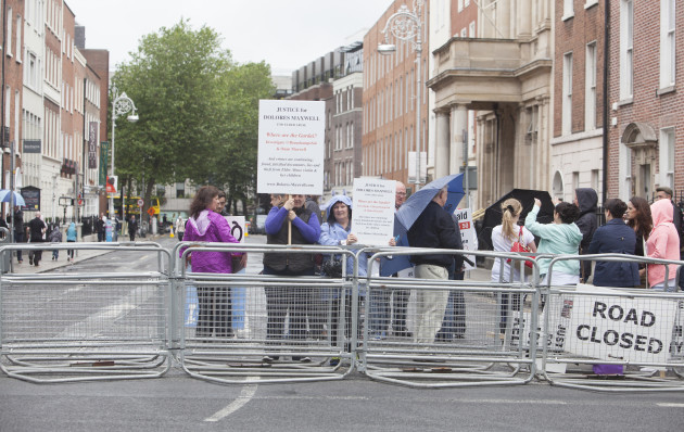 7/7/2015. Dail Protest. A number of people protest