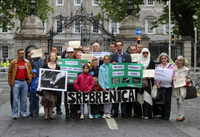 7/7/2015 Remembering Srebrenica. Pictured a group