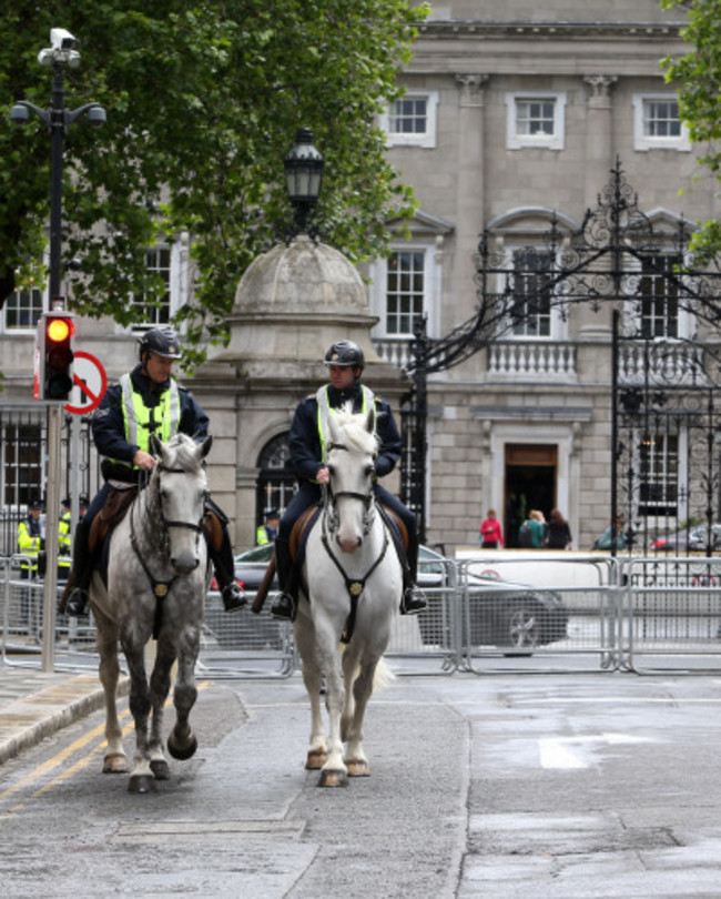 7/7/2015 Garda - Leinster House. Pictured a heavy