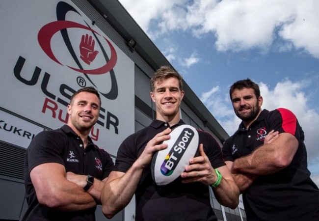 Tommy Bowe, Andrew Trimble and Jared Payne