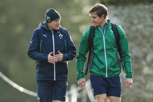 Joe Schmidt with Andrew Trimble